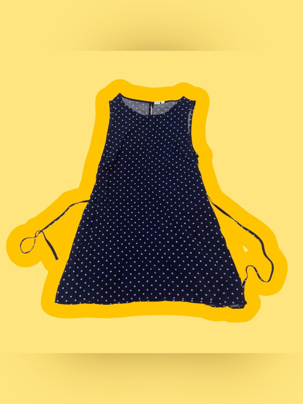 GAP Navy Polka Dot Sleeveless A-Line Dress